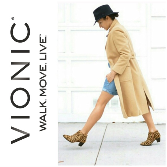 vionic leopard booties